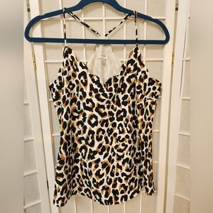 J. Crew Leopard Print Scalloped Camisole Size 6
